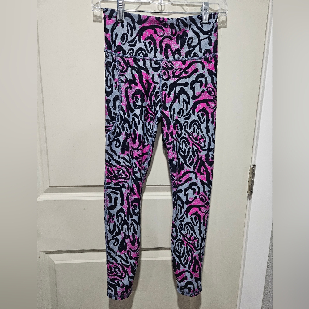 Under Armour Pink and Black Leopard Print Leggings